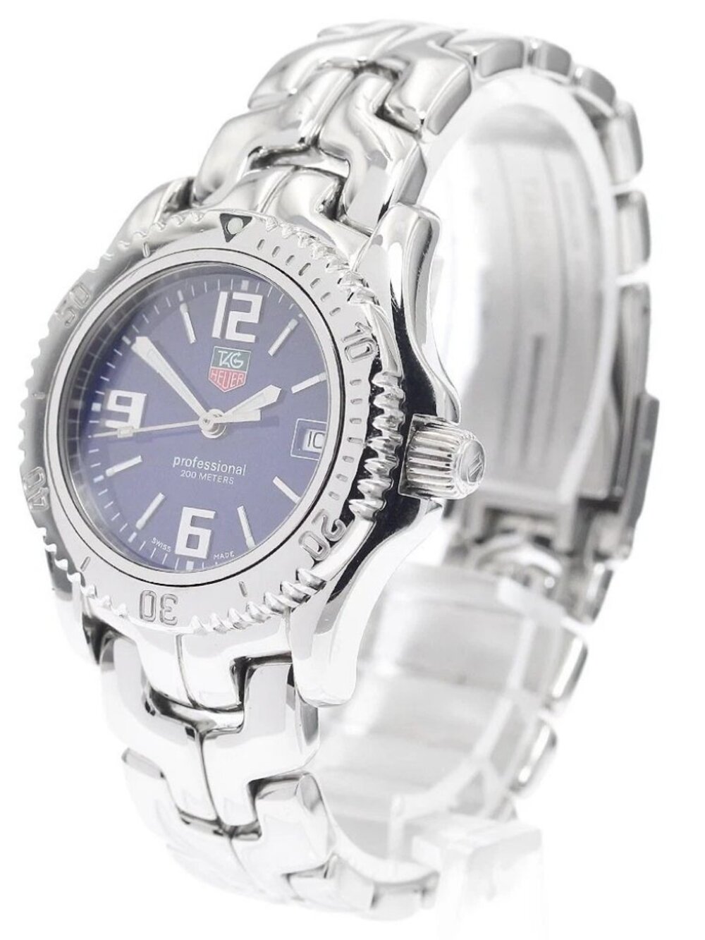 TAG HEUER Link WT1315 Date blue Dial Quartz Ladies Watch_968722